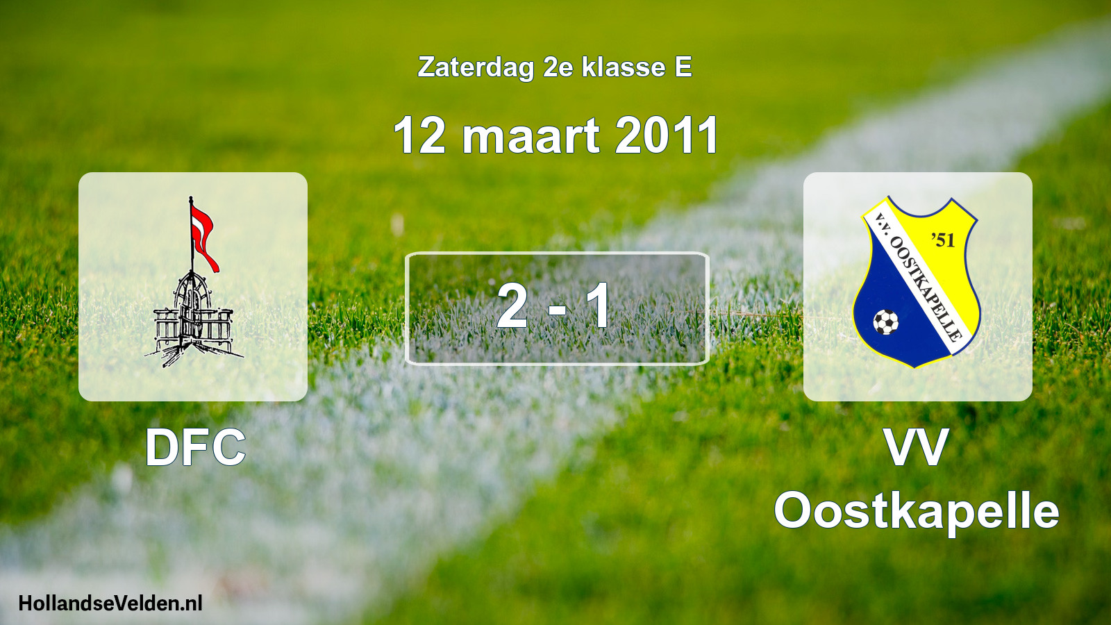 Total number of matches played: DFC - VV Oostkapelle 2 - 1 (12 March 2011)