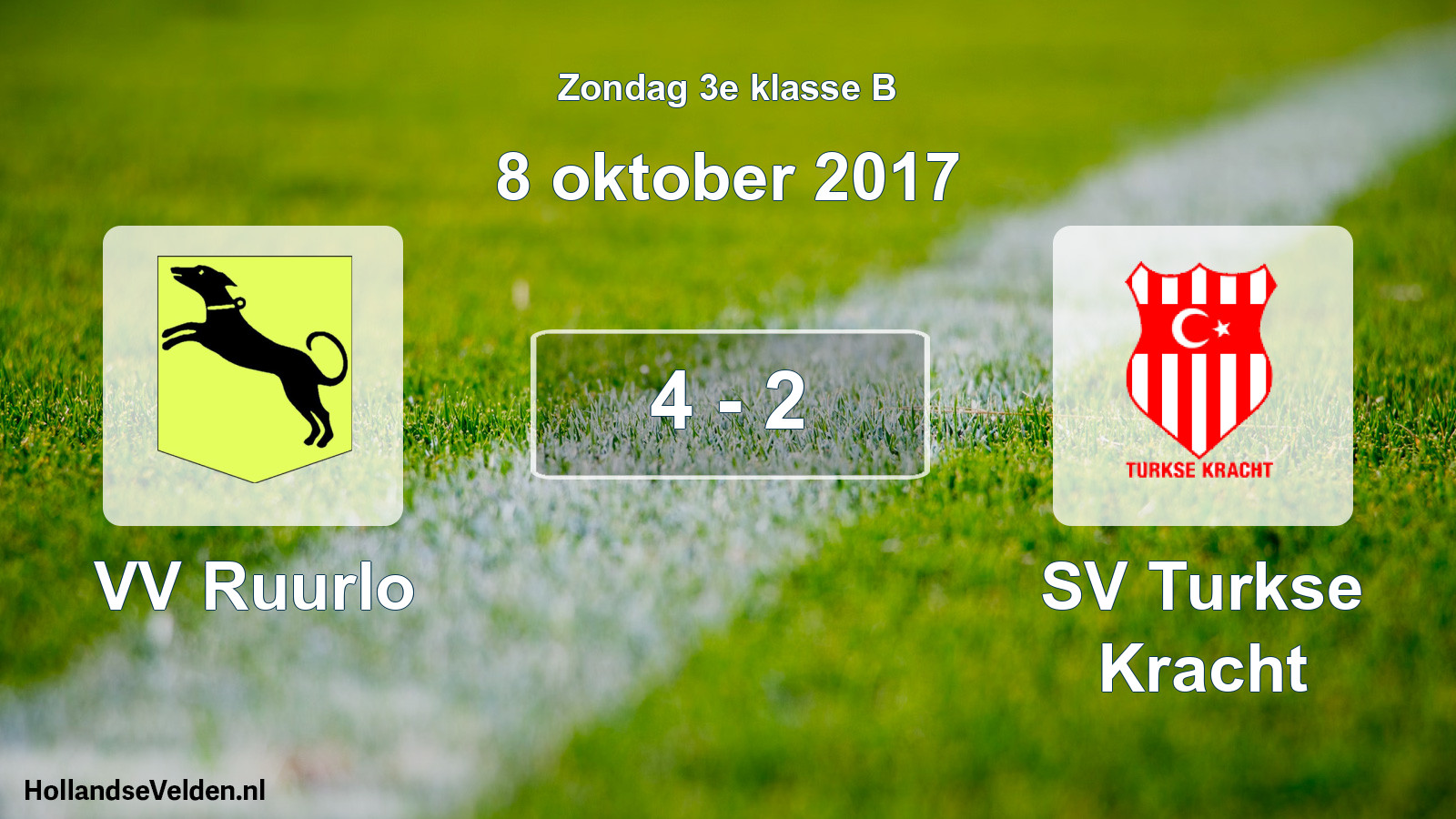 Total number of matches played: VV Ruurlo - SV Turkse Kracht 4 - 2 (8 October 2017)
