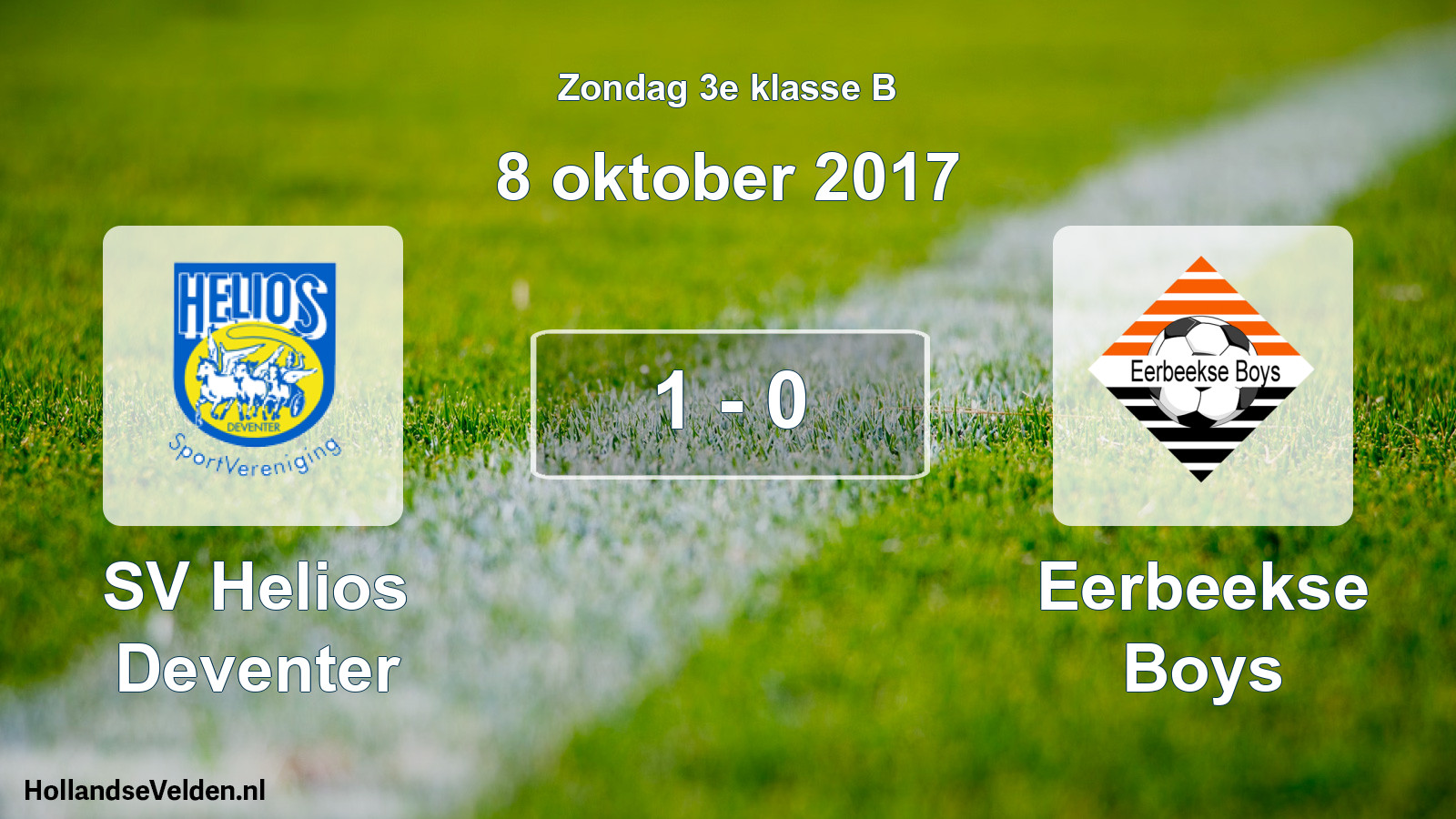 Total number of matches played: SV Helios Deventer - Eerbeekse Boys 1 - 0 (8 October 2017)