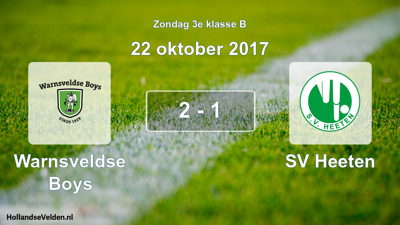 Total number of matches played: Warnsveldse Boys - SV Heeten 2 - 1 (22 October 2017)