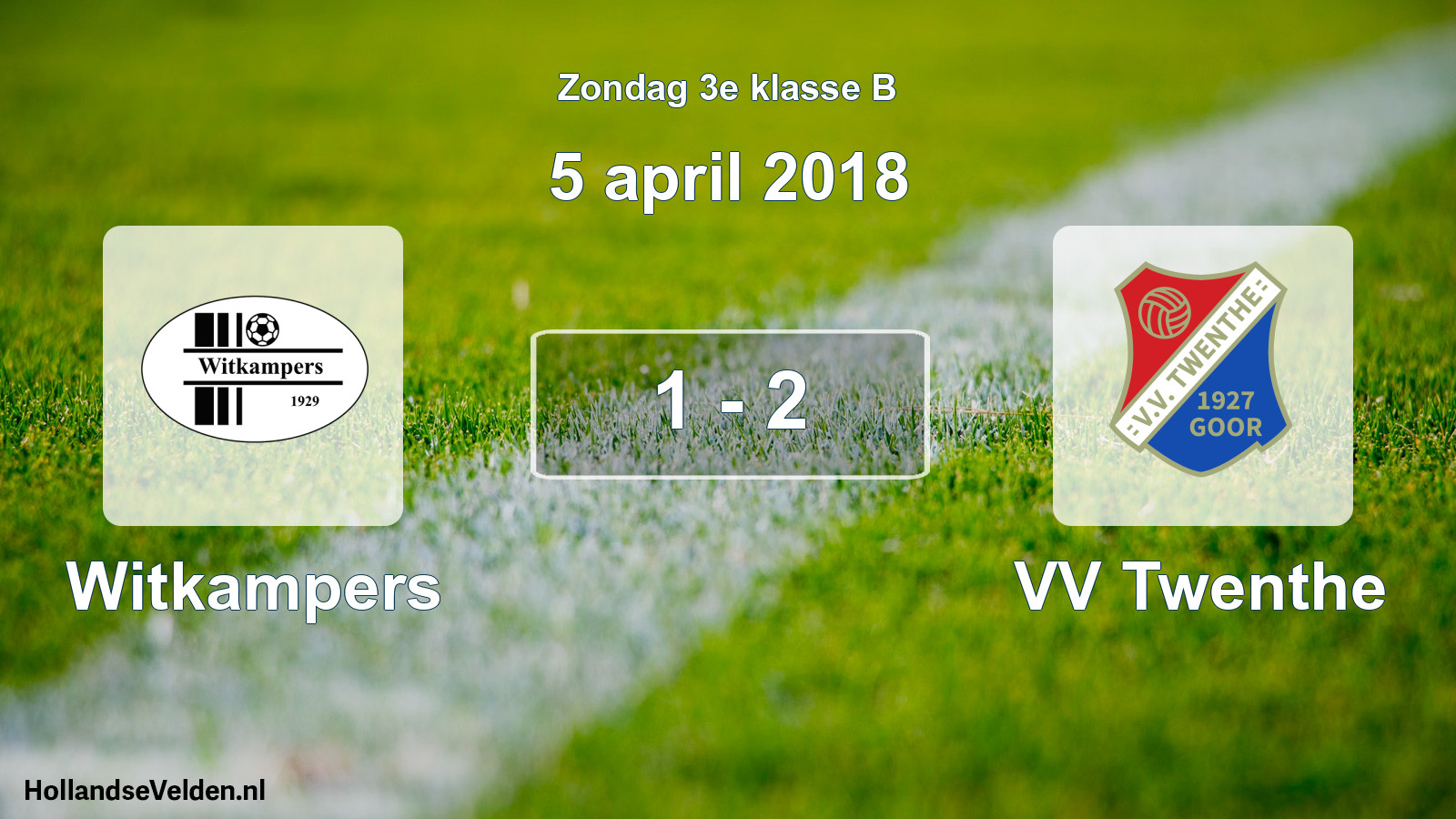 Total number of matches played: Witkampers - VV Twenthe 1 - 2 (5 April 2018)