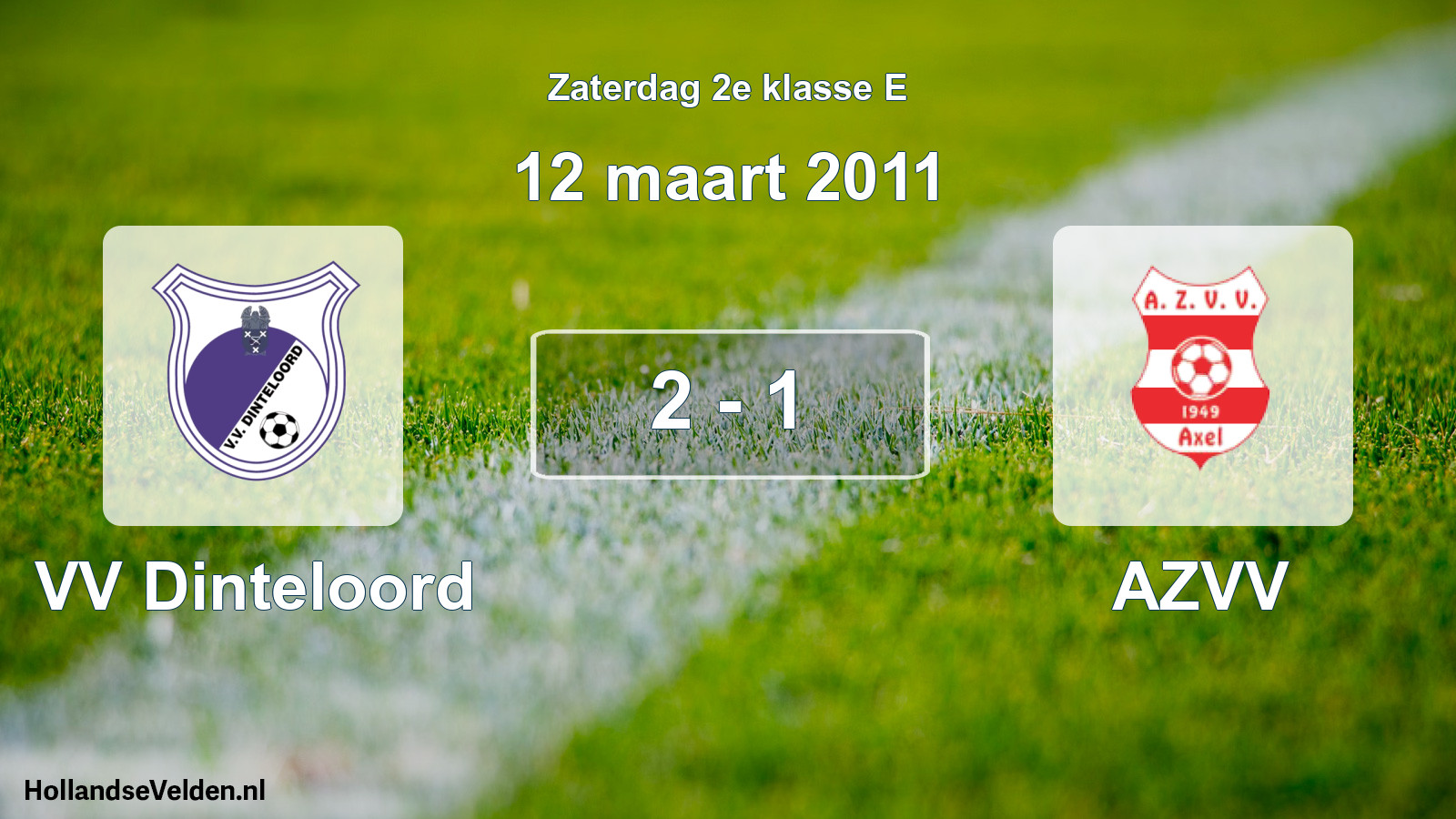 Total number of matches played: VV Dinteloord - AZVV 2 - 1 (12 March 2011)