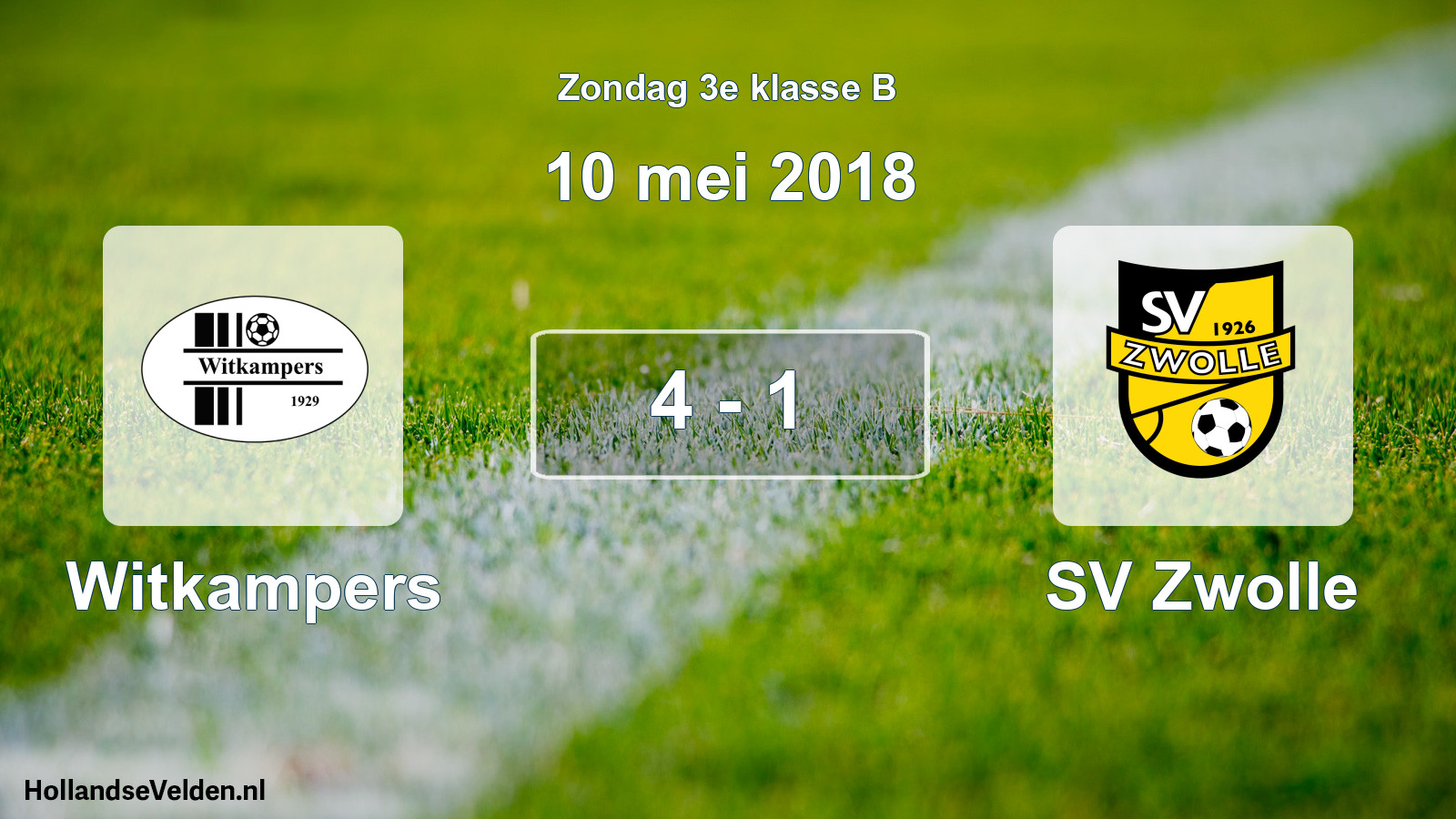 Total number of matches played: Witkampers - SV Zwolle 4 - 1 (10 May 2018)