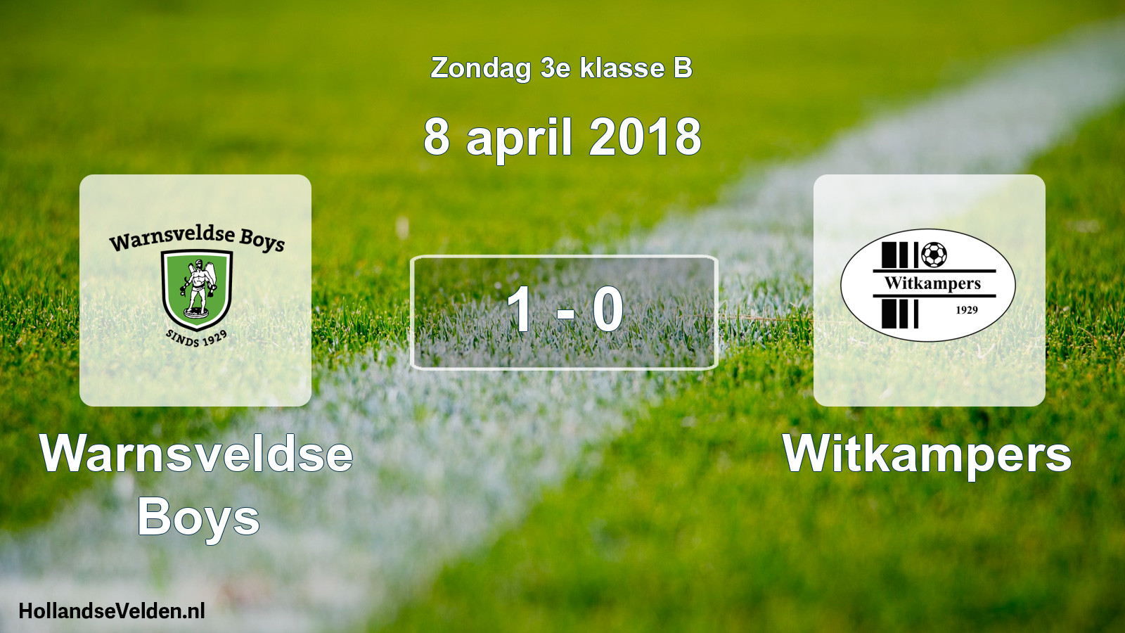 Total number of matches played: Warnsveldse Boys - Witkampers 1 - 0 (8 April 2018)