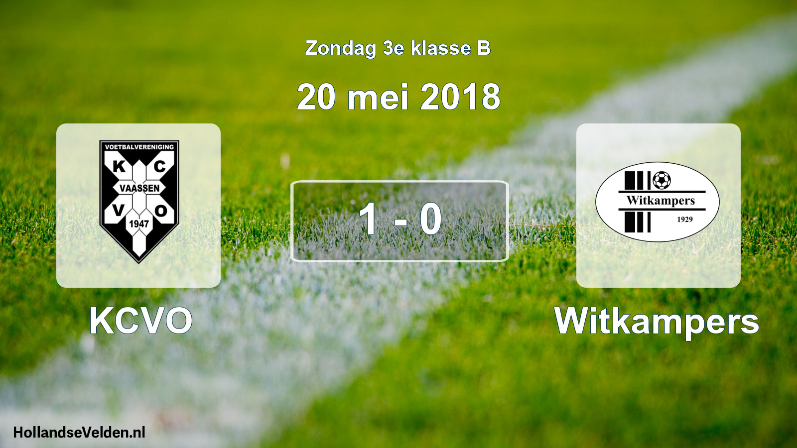 Total number of matches played: KCVO - Witkampers 1 - 0 (20 May 2018)