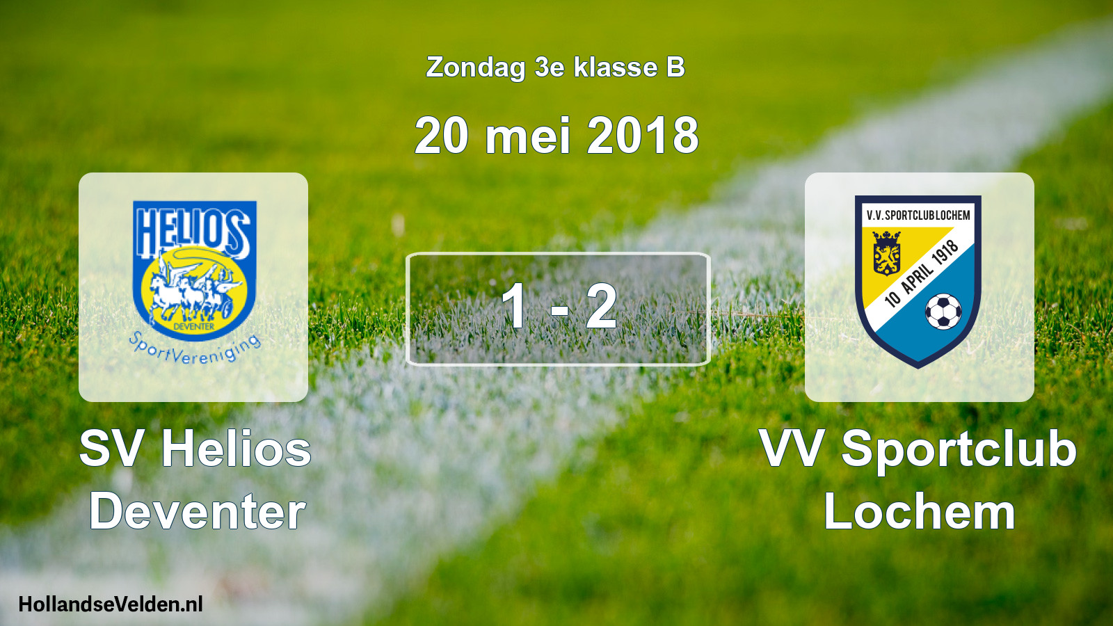 Total number of matches played: SV Helios Deventer - VV Sportclub Lochem 1 - 2 (20 May 2018)
