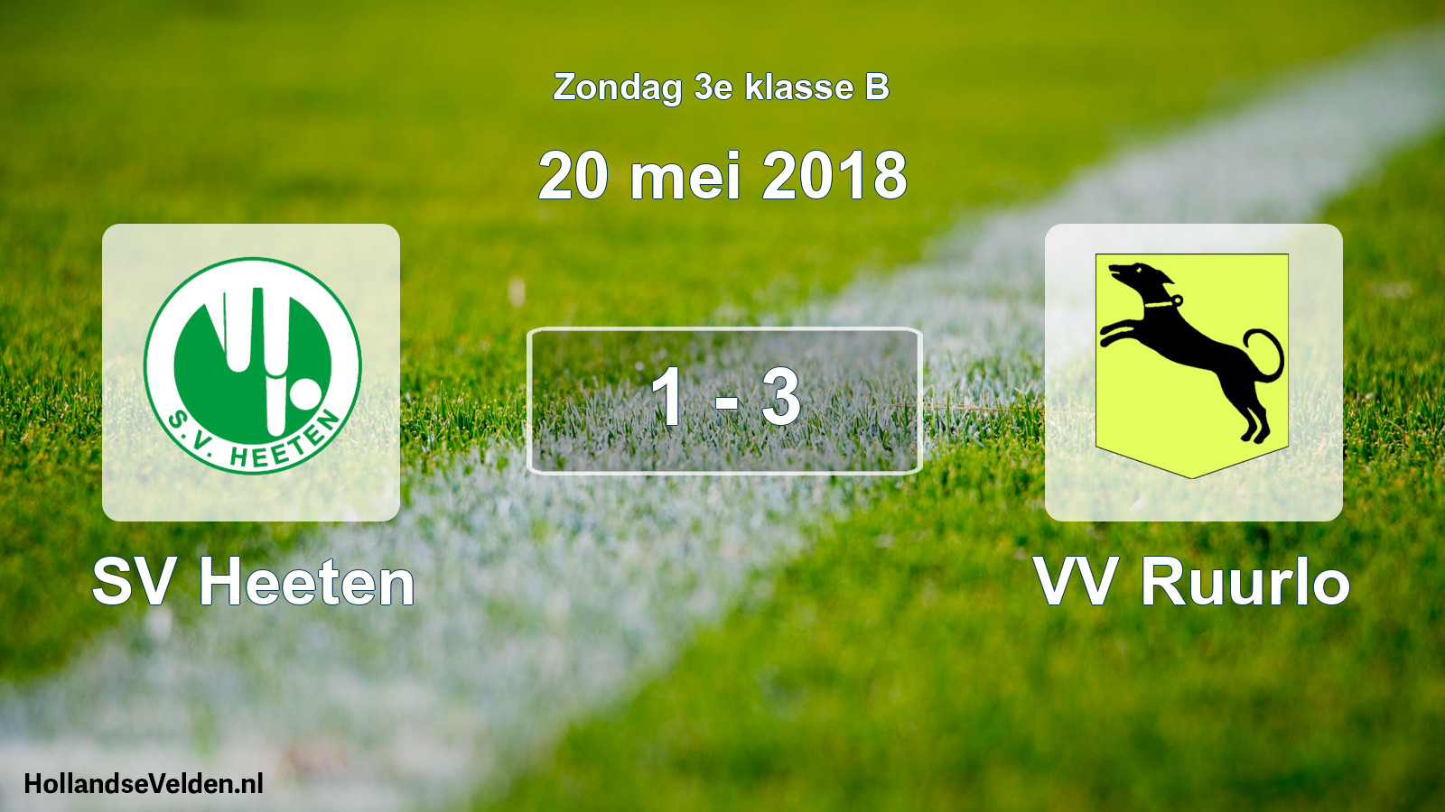 Total number of matches played: SV Heeten - VV Ruurlo 1 - 3 (20 May 2018)