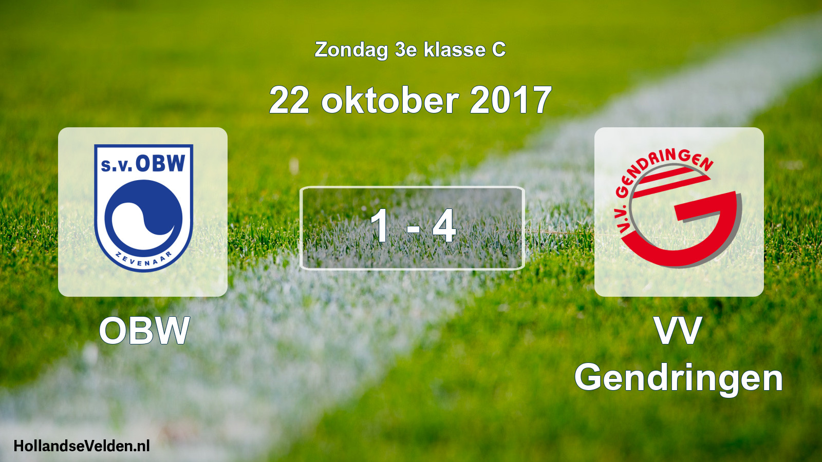 Total number of matches played: OBW - VV Gendringen 1 - 4 (22 October 2017)