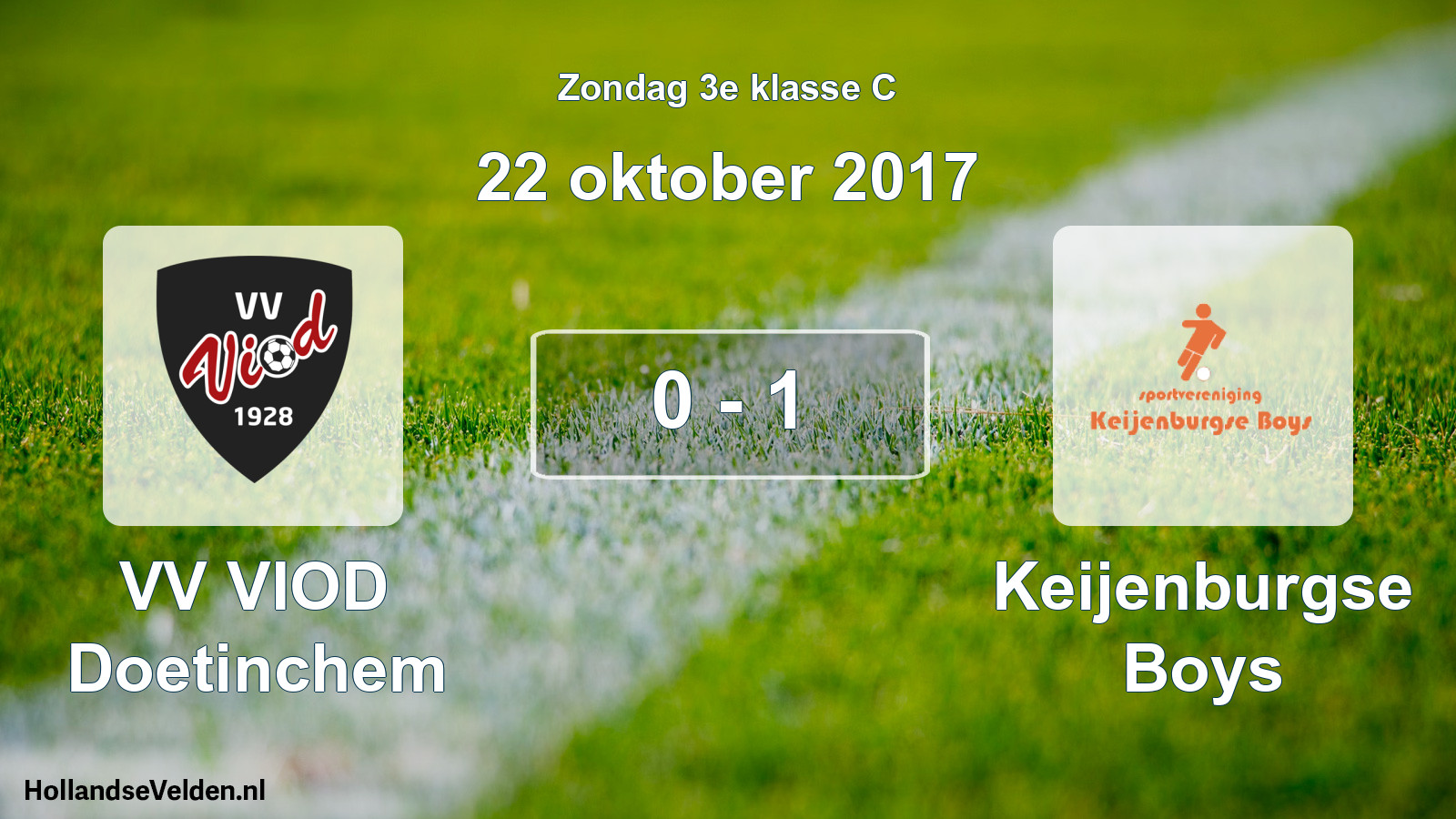Total number of matches played: VV VIOD Doetinchem - Keijenburgse Boys 0 - 1 (22 October 2017)