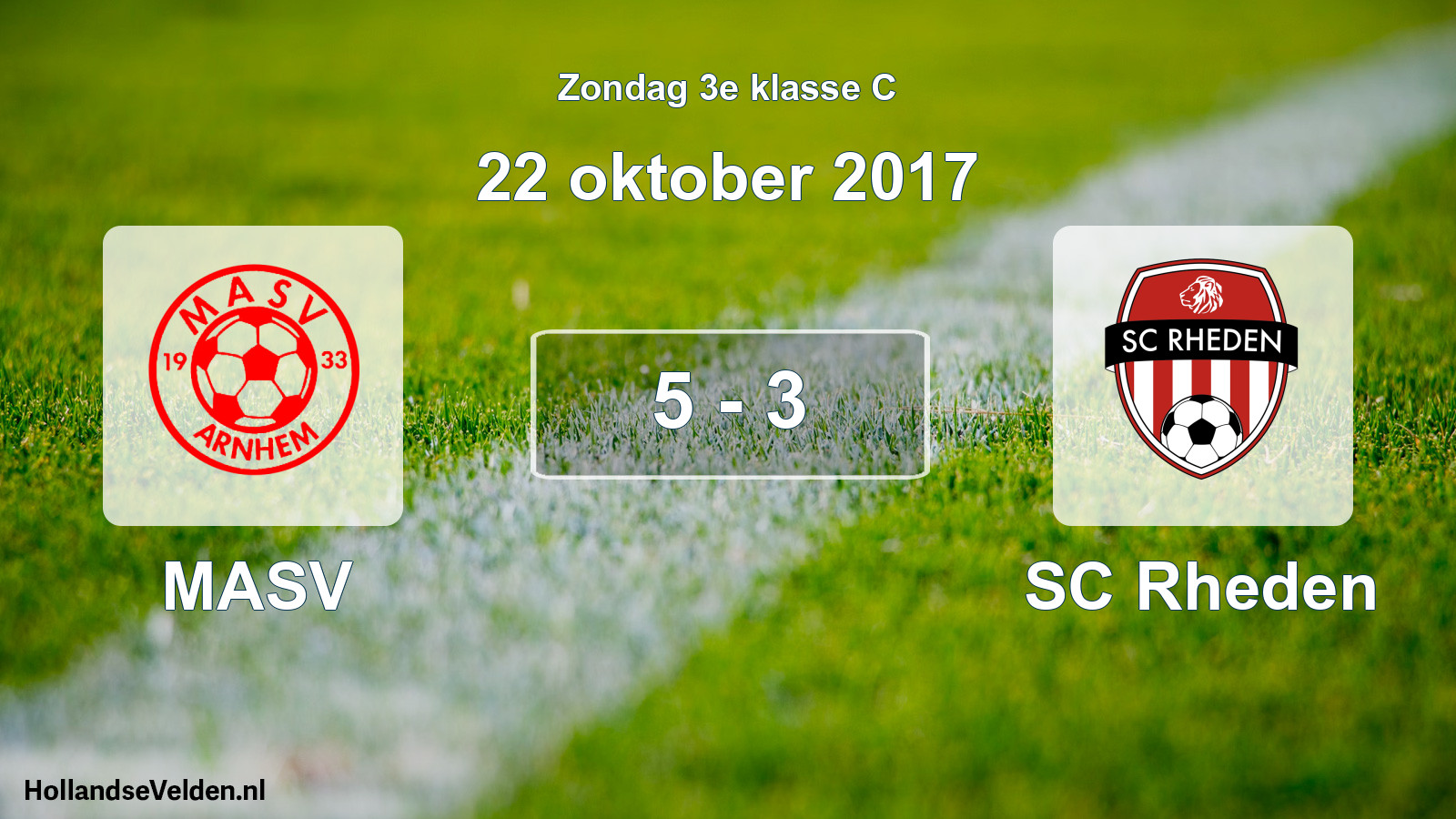 Total number of matches played: MASV - SC Rheden 5 - 3 (22 October 2017)
