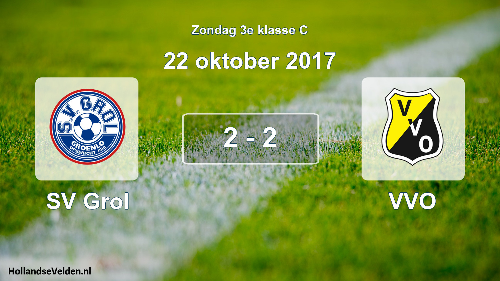 Total number of matches played: SV Grol - VVO 2 - 2 (22 October 2017)