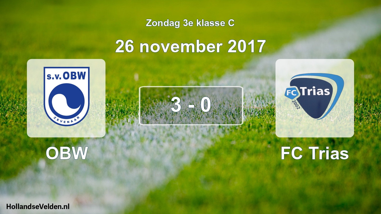 Total number of matches played: OBW - FC Trias 3 - 0 (26 November 2017)