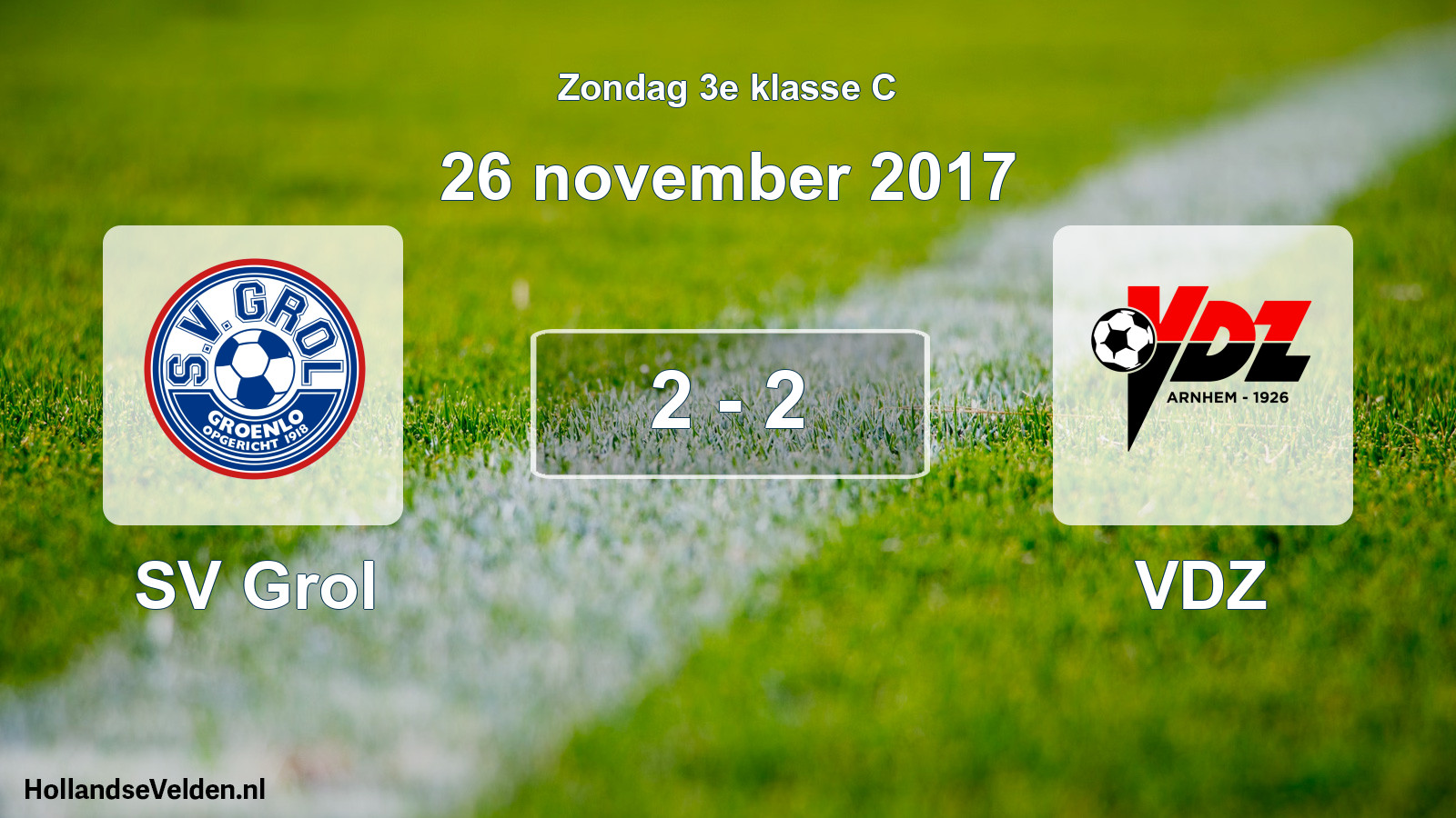 Total number of matches played: SV Grol - VDZ 2 - 2 (26 November 2017)