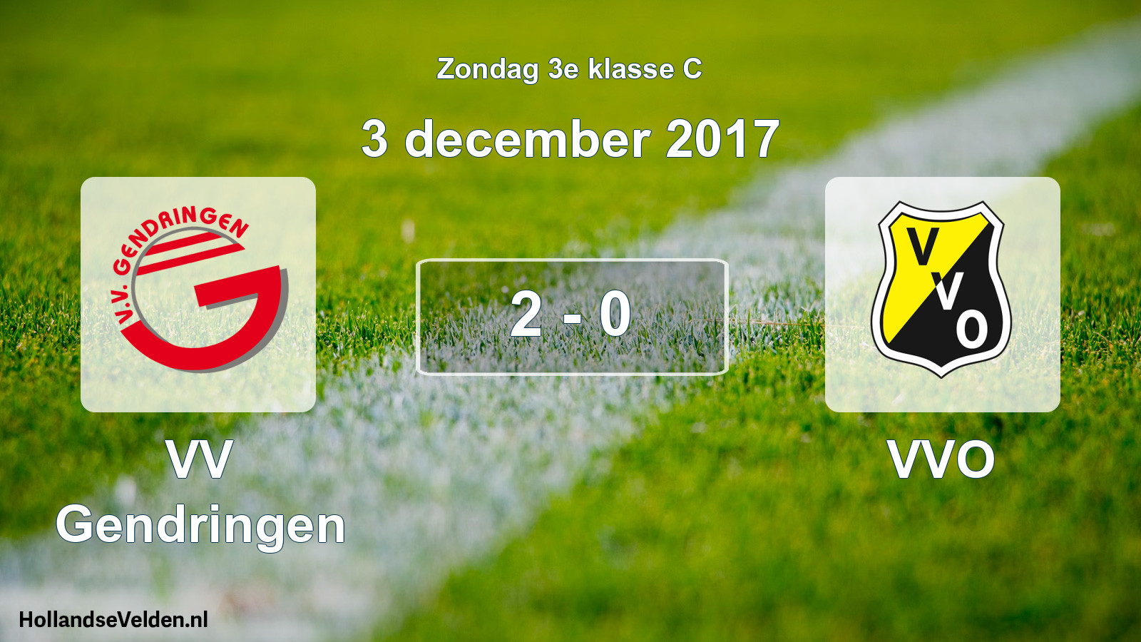Total number of matches played: VV Gendringen - VVO 2 - 0 (3 December 2017)