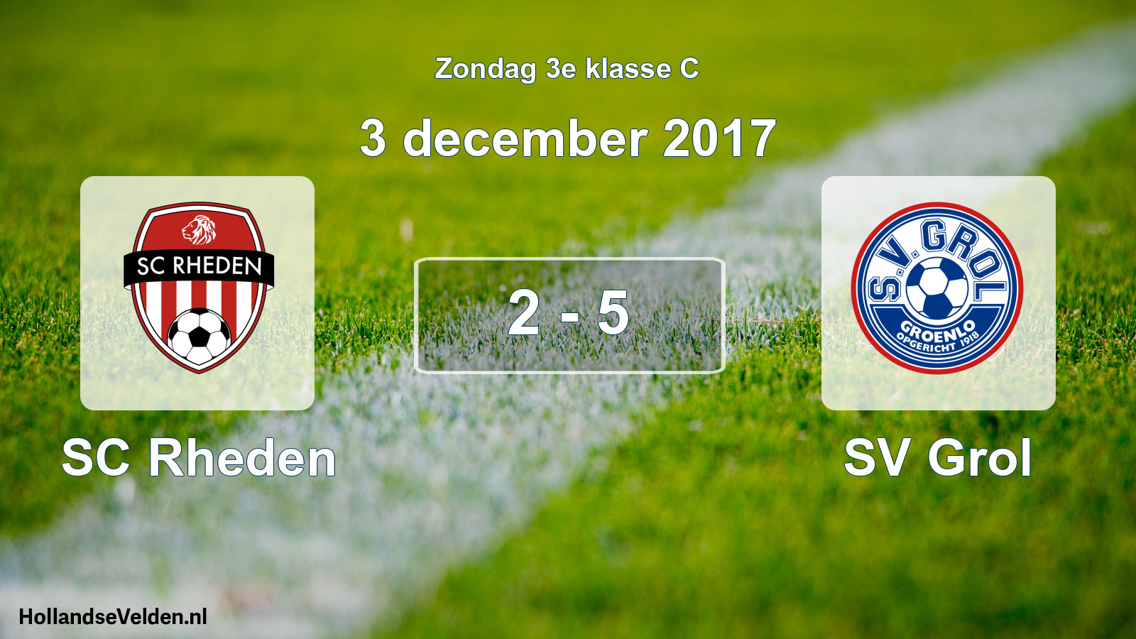 Total number of matches played: SC Rheden - SV Grol 2 - 5 (3 December 2017)