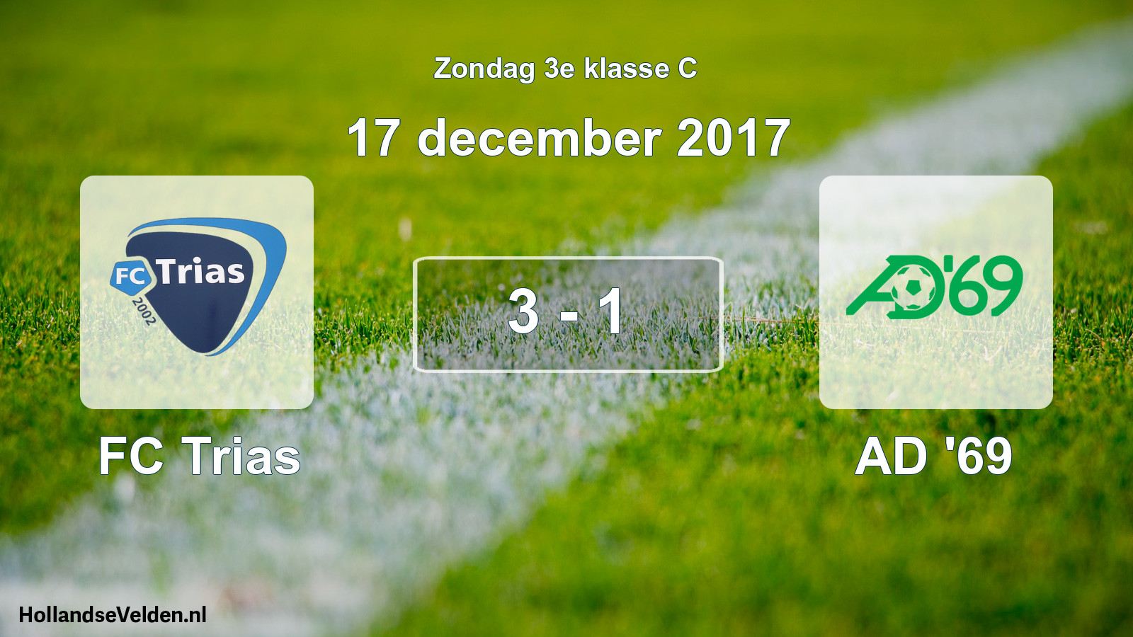 Total number of matches played: FC Trias - AD '69 3 - 1 (17 December 2017)