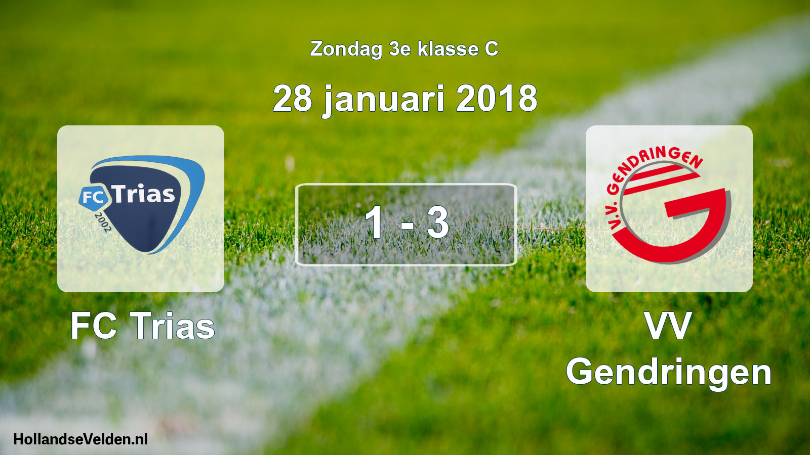 Total number of matches played: FC Trias - VV Gendringen 1 - 3 (28 January 2018)