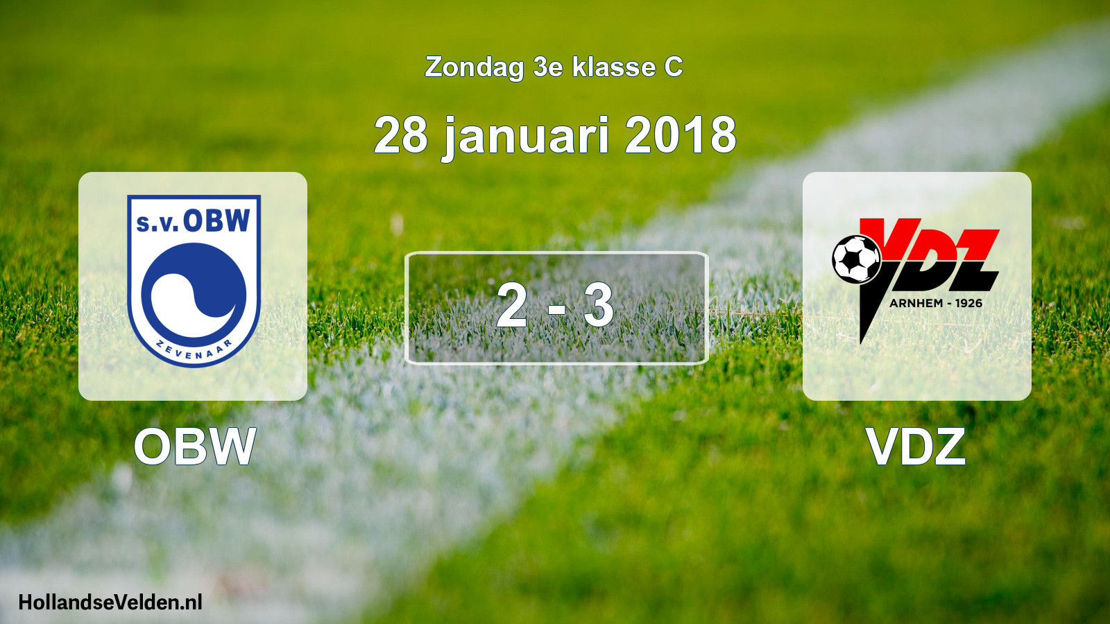 Total number of matches played: OBW - VDZ 2 - 3 (28 January 2018)
