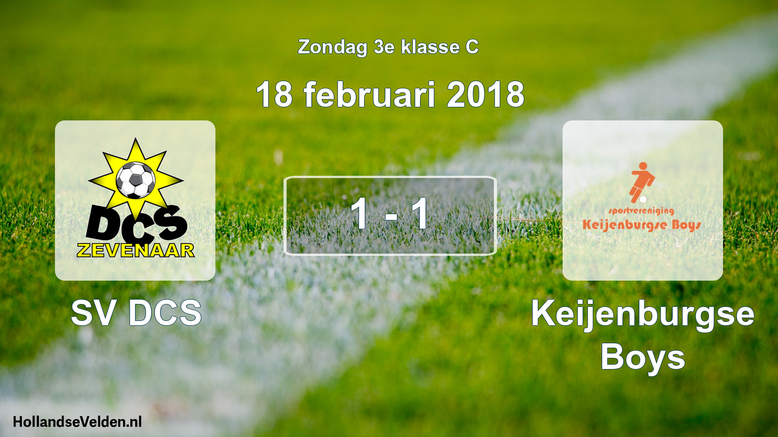 Total number of matches played: SV DCS - Keijenburgse Boys 1 - 1 (18 February 2018)