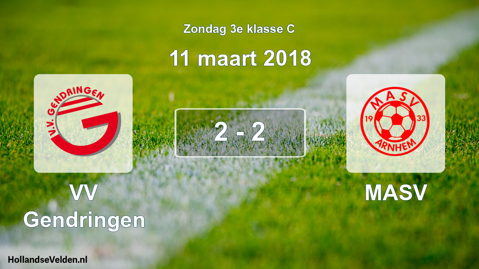 Total number of matches played: VV Gendringen - MASV 2 - 2 (11 March 2018)