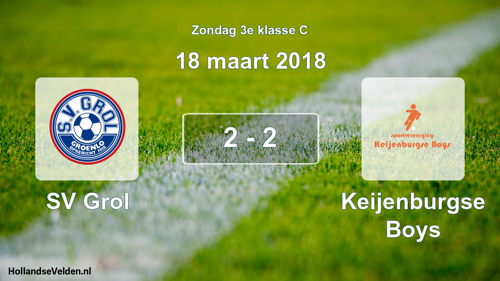 Total number of matches played: SV Grol - Keijenburgse Boys 2 - 2 (18 March 2018)