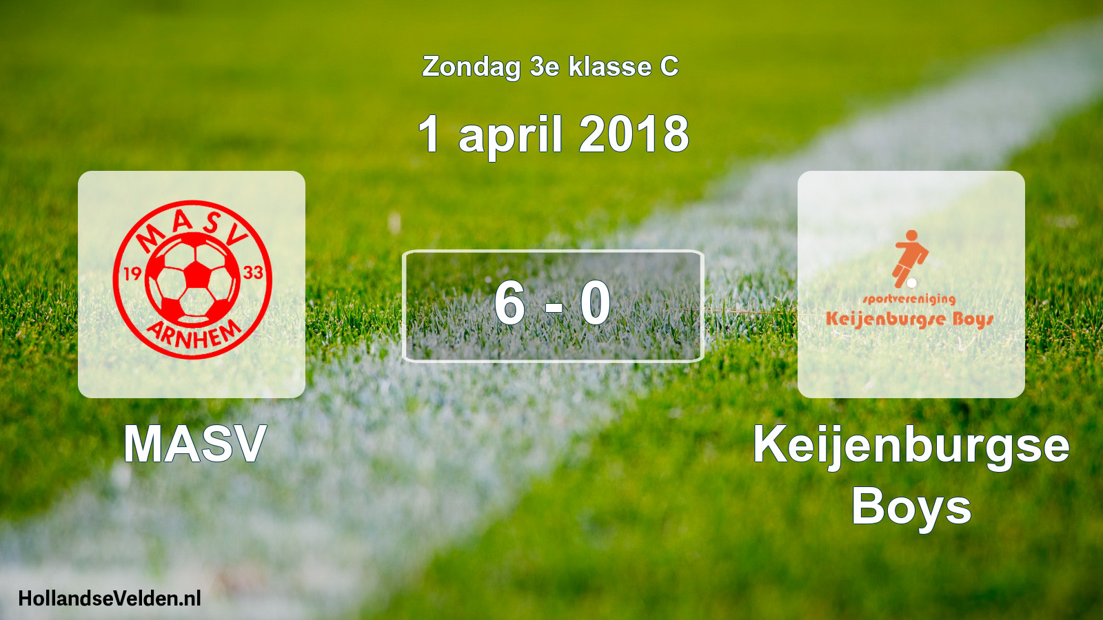 Total number of matches played: MASV - Keijenburgse Boys 6 - 0 (1 April 2018)