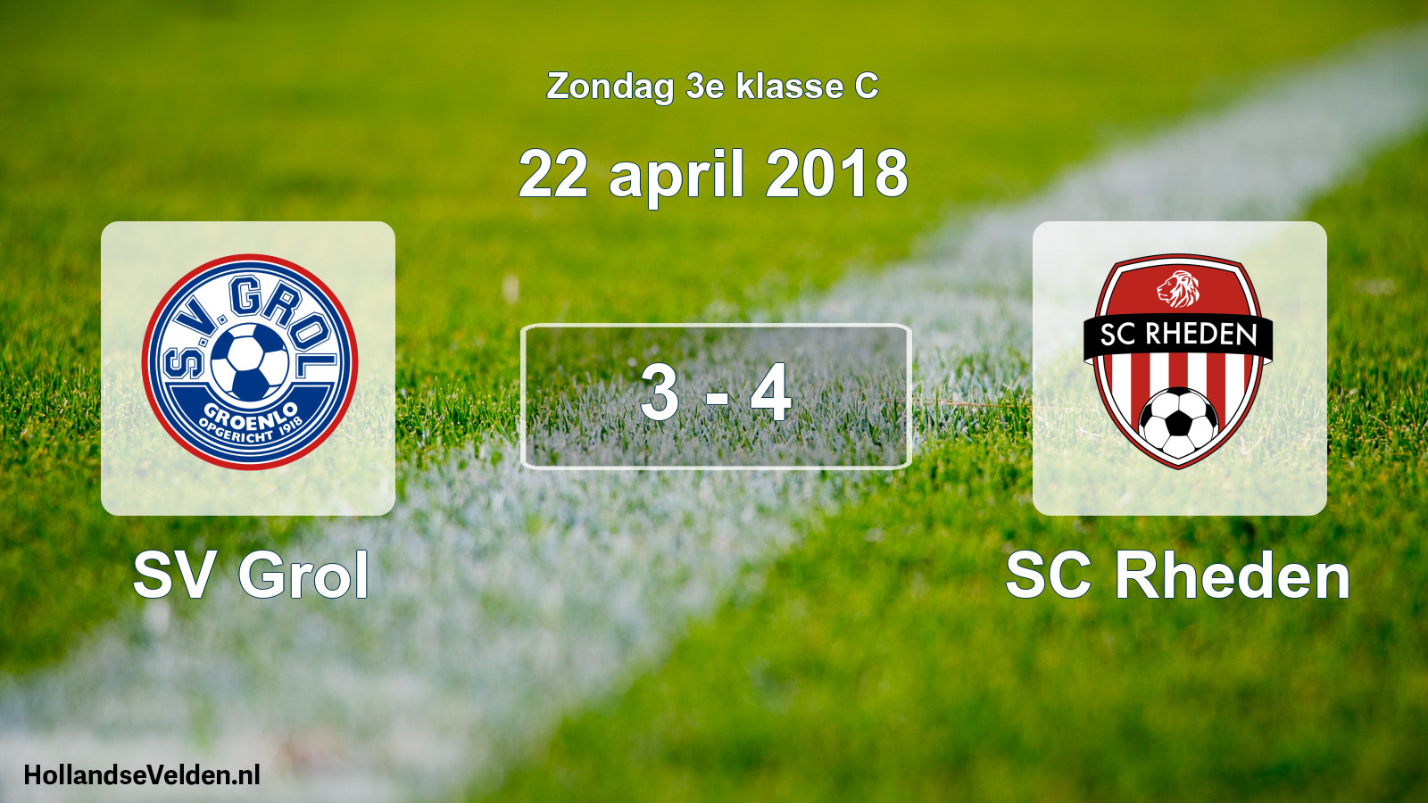 Total number of matches played: SV Grol - SC Rheden 3 - 4 (22 April 2018)