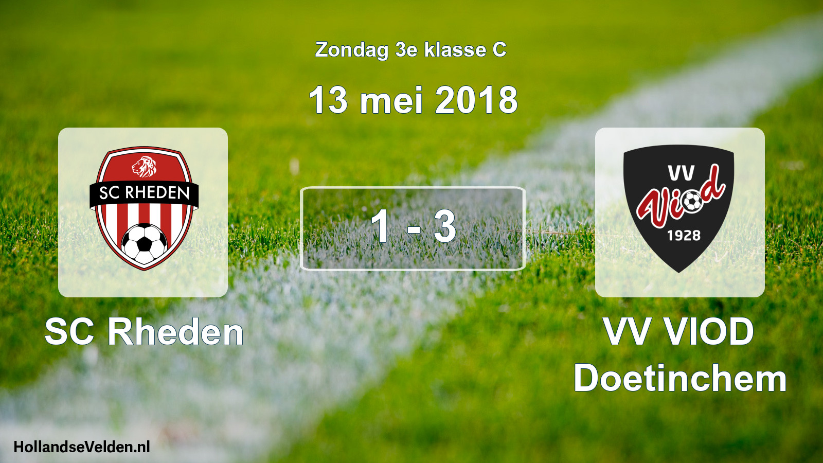 Total number of matches played: SC Rheden - VV VIOD Doetinchem 1 - 3 (13 May 2018)