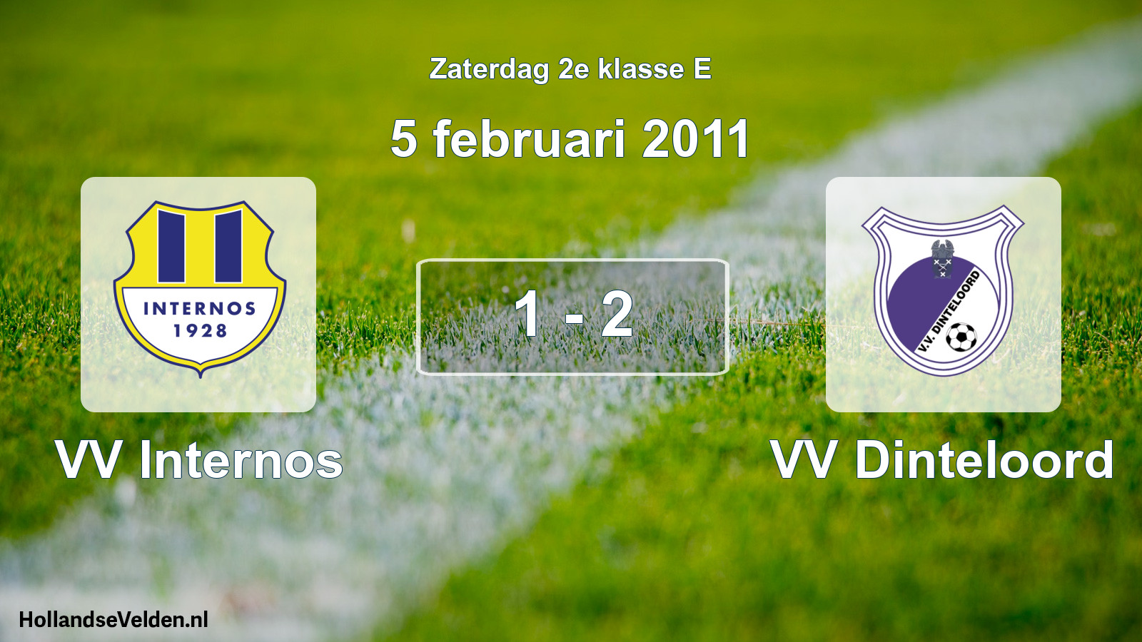 Total number of matches played: VV Internos - VV Dinteloord 1 - 2 (5 February 2011)