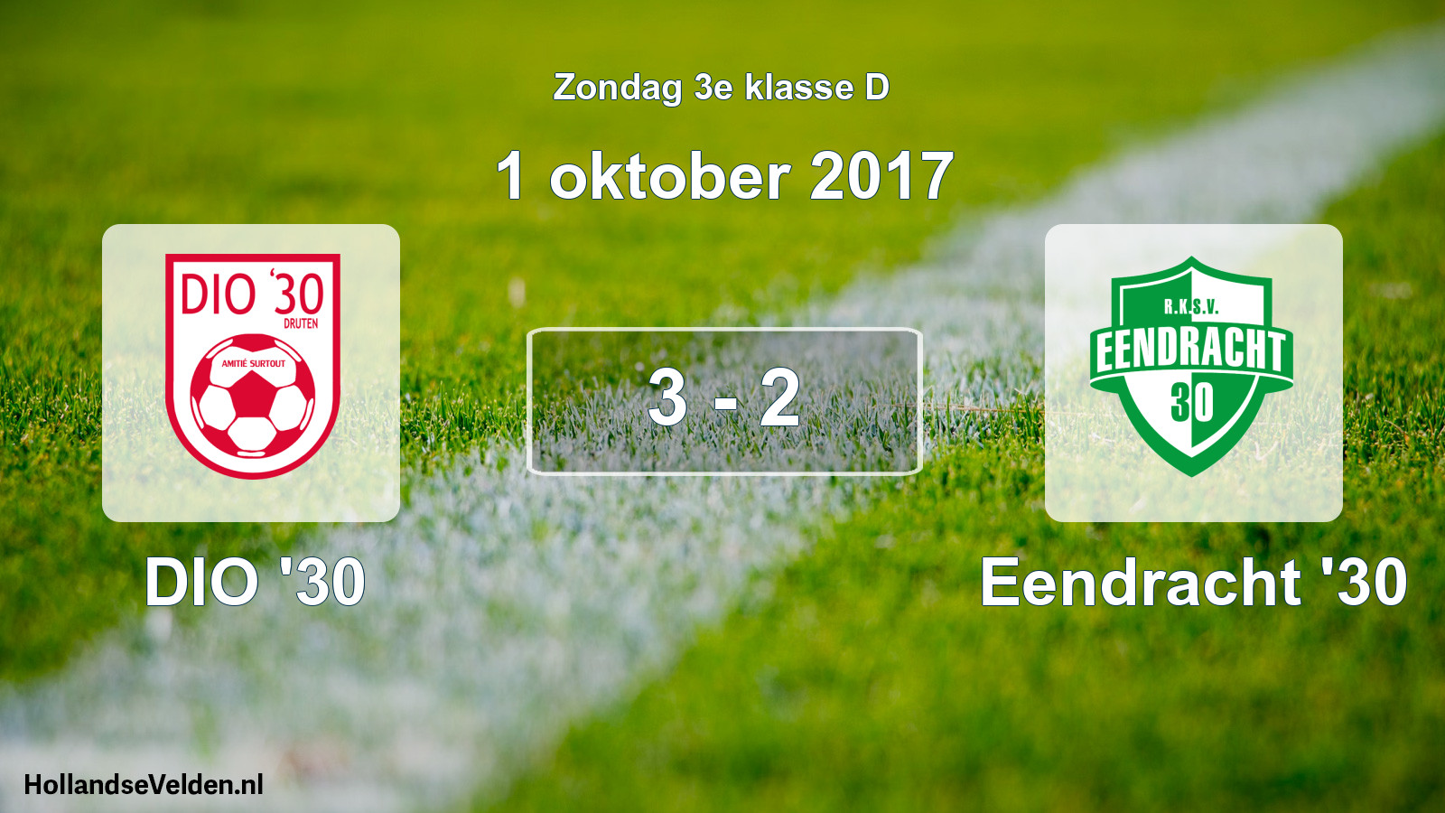 Total number of matches played: DIO '30 - Eendracht '30 3 - 2 (1 October 2017)
