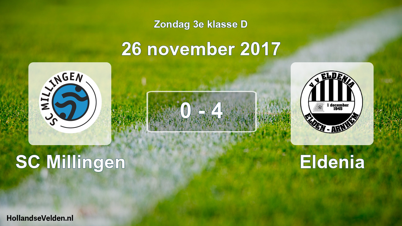 Total number of matches played: SC Millingen - Eldenia 0 - 4 (26 November 2017)