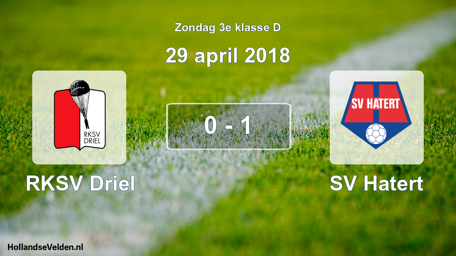 Total number of matches played: RKSV Driel - SV Hatert 0 - 1 (29 April 2018)