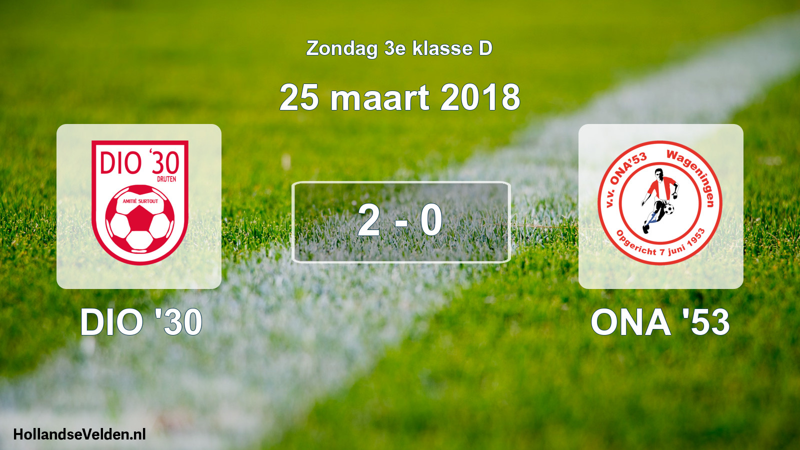 Total number of matches played: DIO '30 - ONA '53 2 - 0 (25 March 2018)