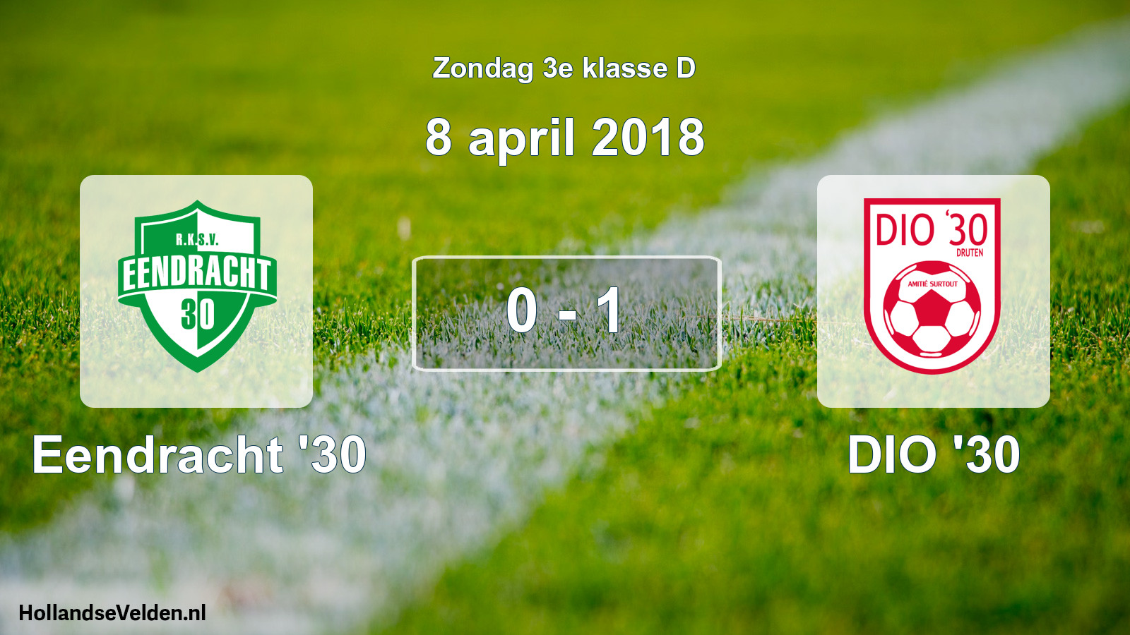 Total number of matches played: Eendracht '30 - DIO '30 0 - 1 (8 April 2018)