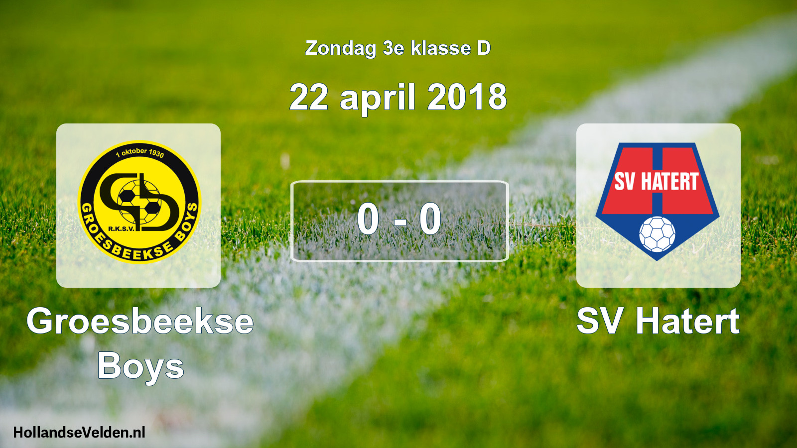 Total number of matches played: Groesbeekse Boys - SV Hatert 0 - 0 (22 April 2018)