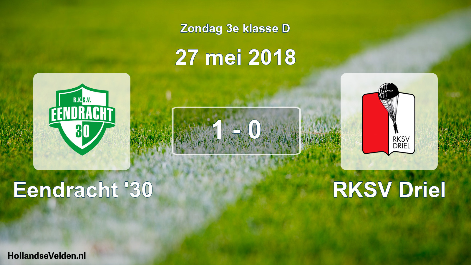 Total number of matches played: Eendracht '30 - RKSV Driel 1 - 0 (27 May 2018)