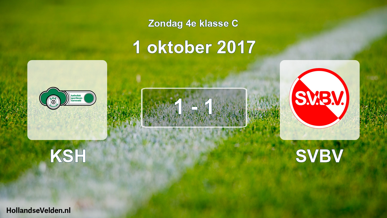 Total number of matches played: KSH - SVBV 1 - 1 (1 October 2017)
