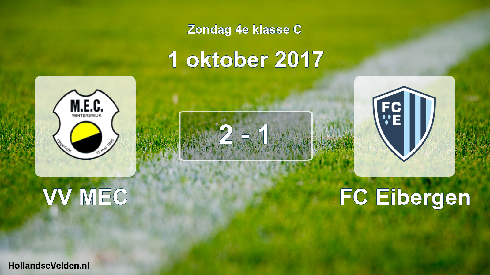 Total number of matches played: VV MEC - FC Eibergen 2 - 1 (1 October 2017)