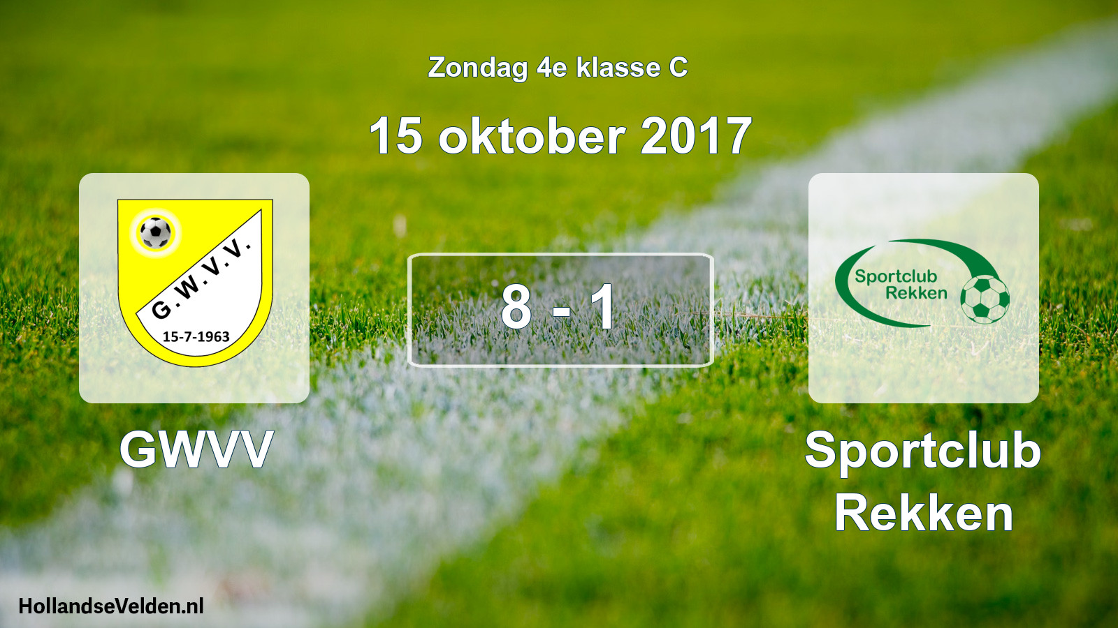 Total number of matches played: GWVV - Sportclub Rekken 8 - 1 (15 October 2017)