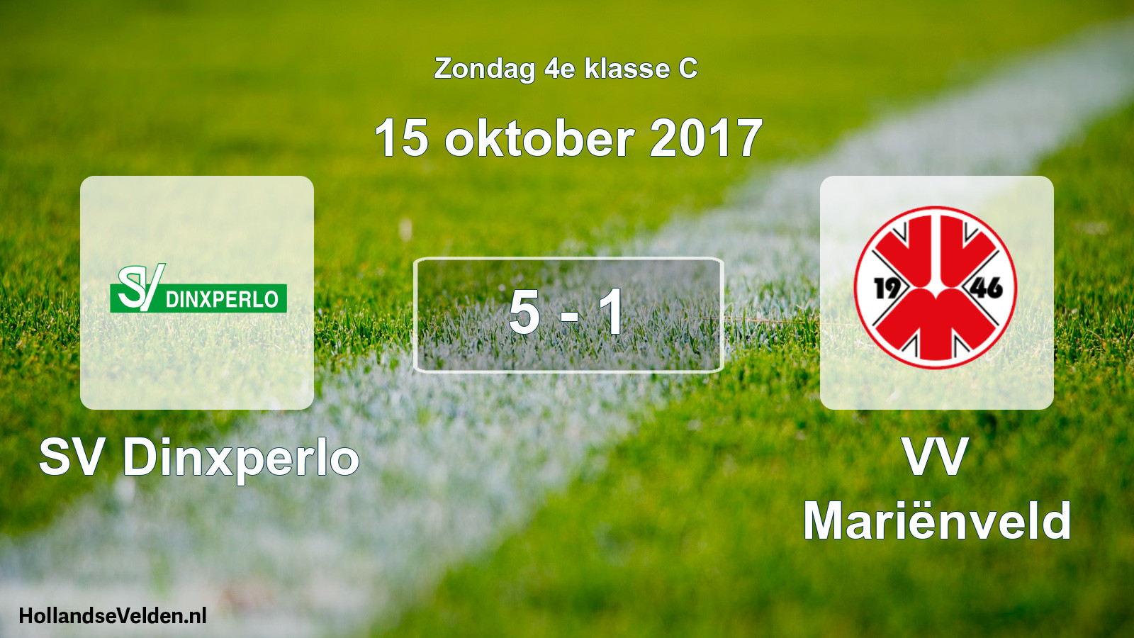 Total number of matches played: SV Dinxperlo - VV Mariënveld 5 - 1 (15 October 2017)