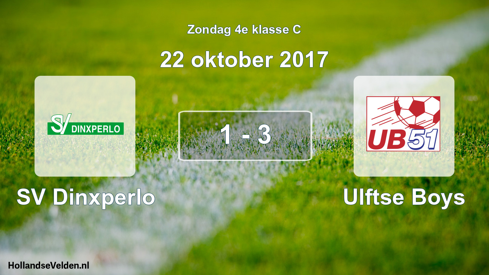 Total number of matches played: SV Dinxperlo - Ulftse Boys 1 - 3 (22 October 2017)