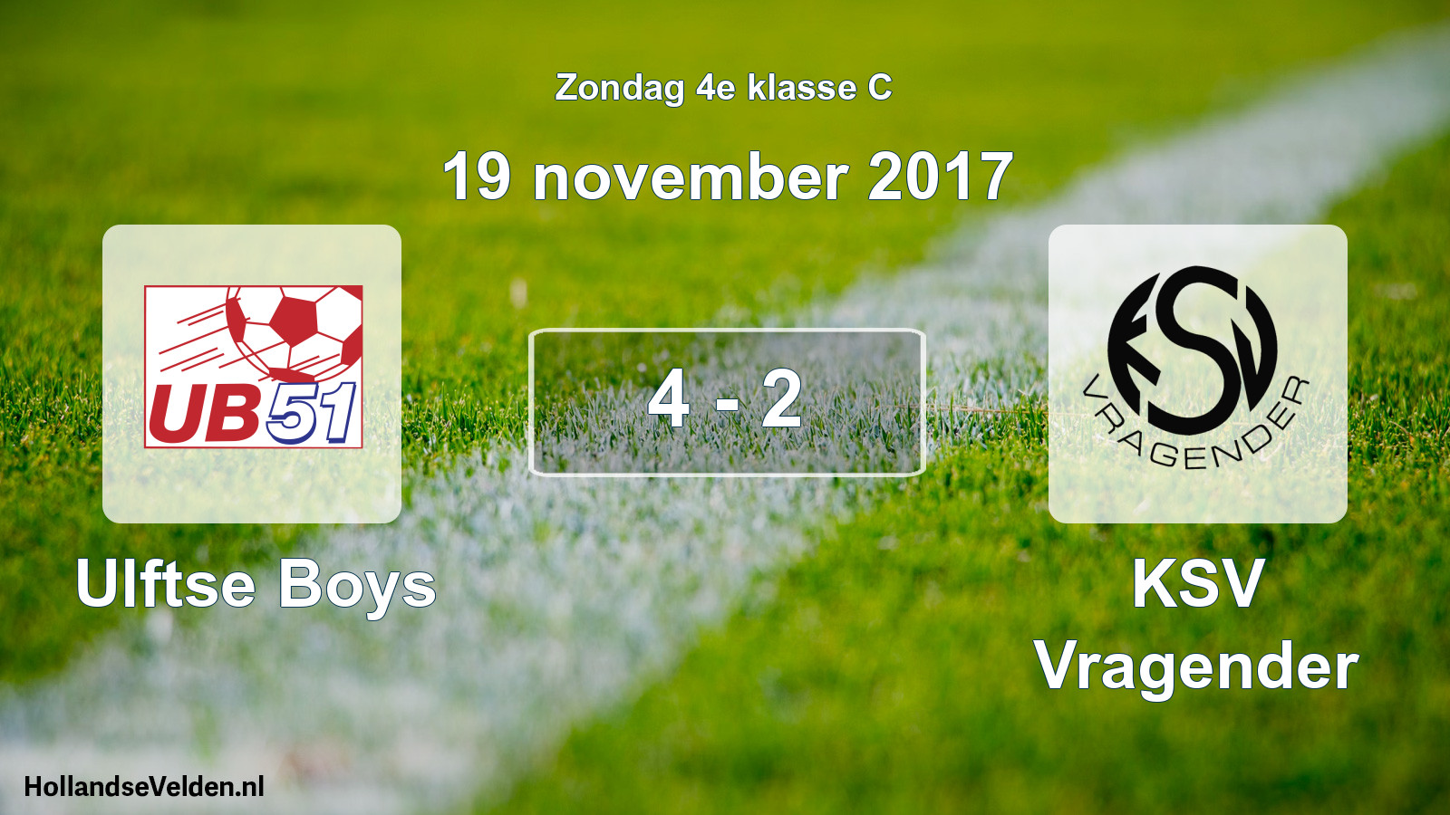Total number of matches played: Ulftse Boys - KSV Vragender 4 - 2 (19 November 2017)