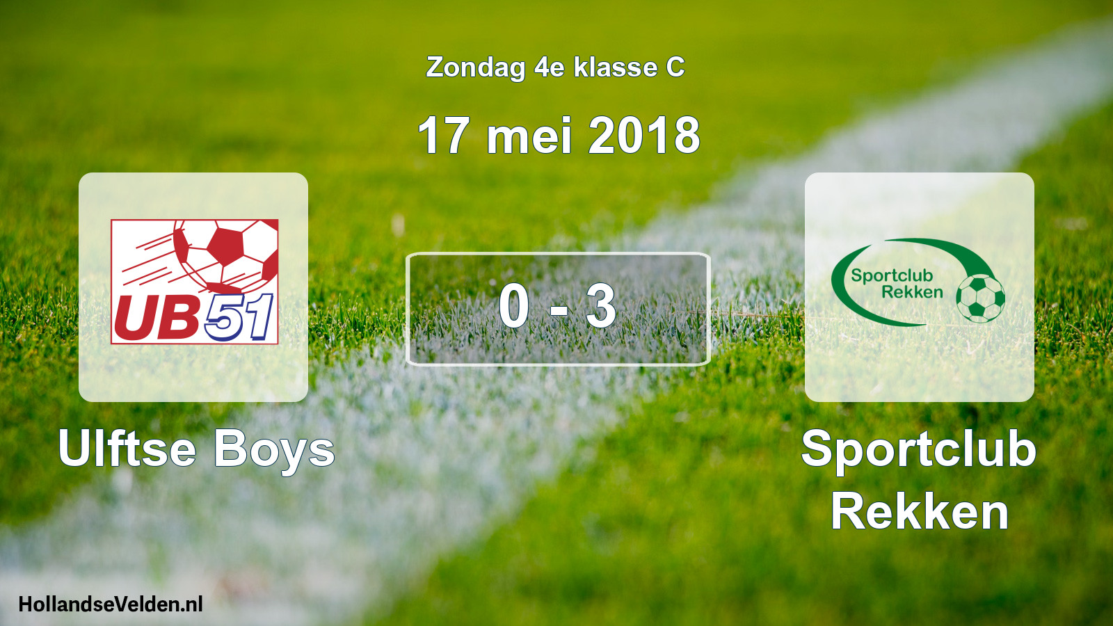 Total number of matches played: Ulftse Boys - Sportclub Rekken 0 - 3 (17 May 2018)