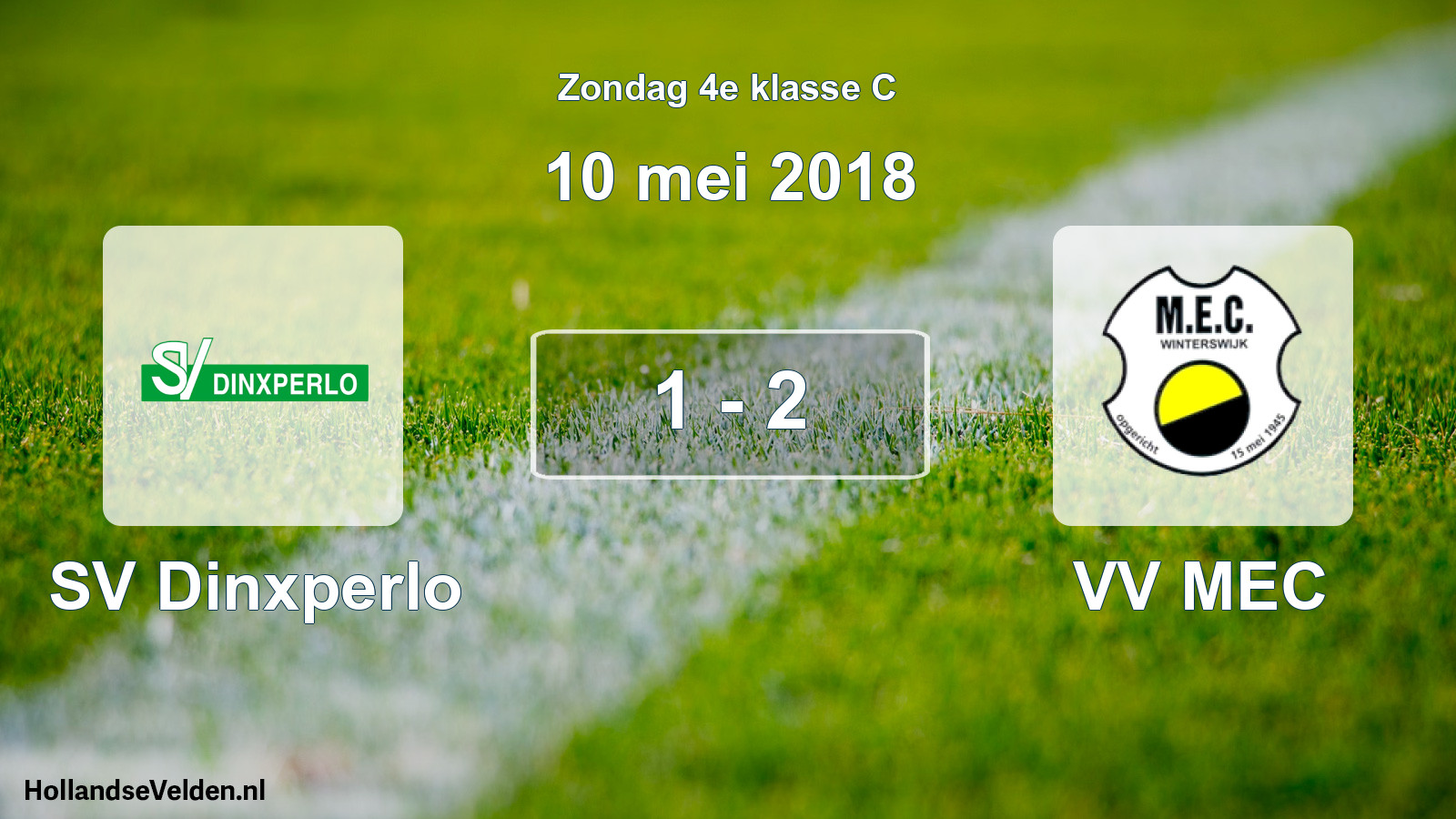 Total number of matches played: SV Dinxperlo - VV MEC 1 - 2 (10 May 2018)