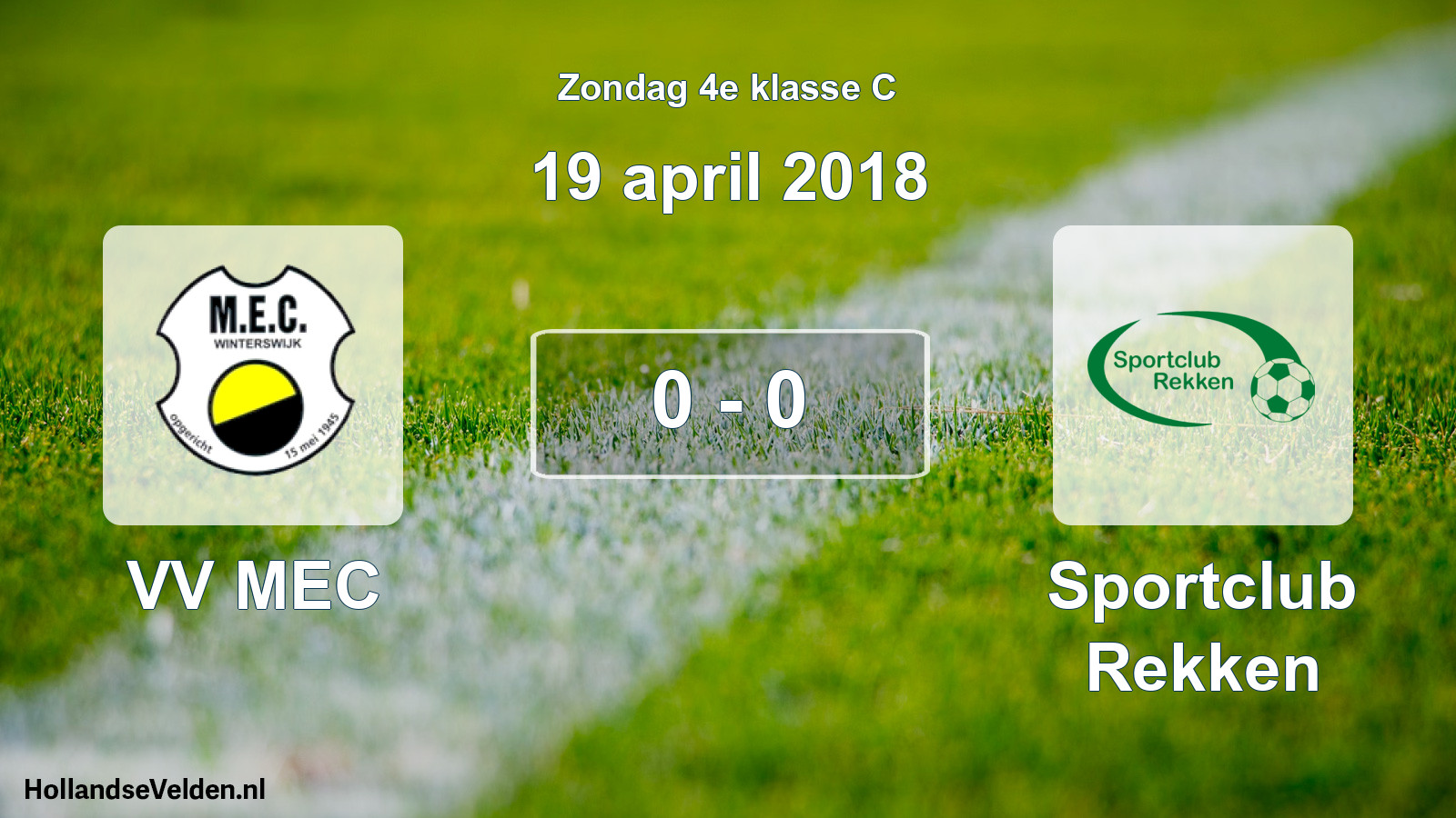 Total number of matches played: VV MEC - Sportclub Rekken 0 - 0 (19 April 2018)
