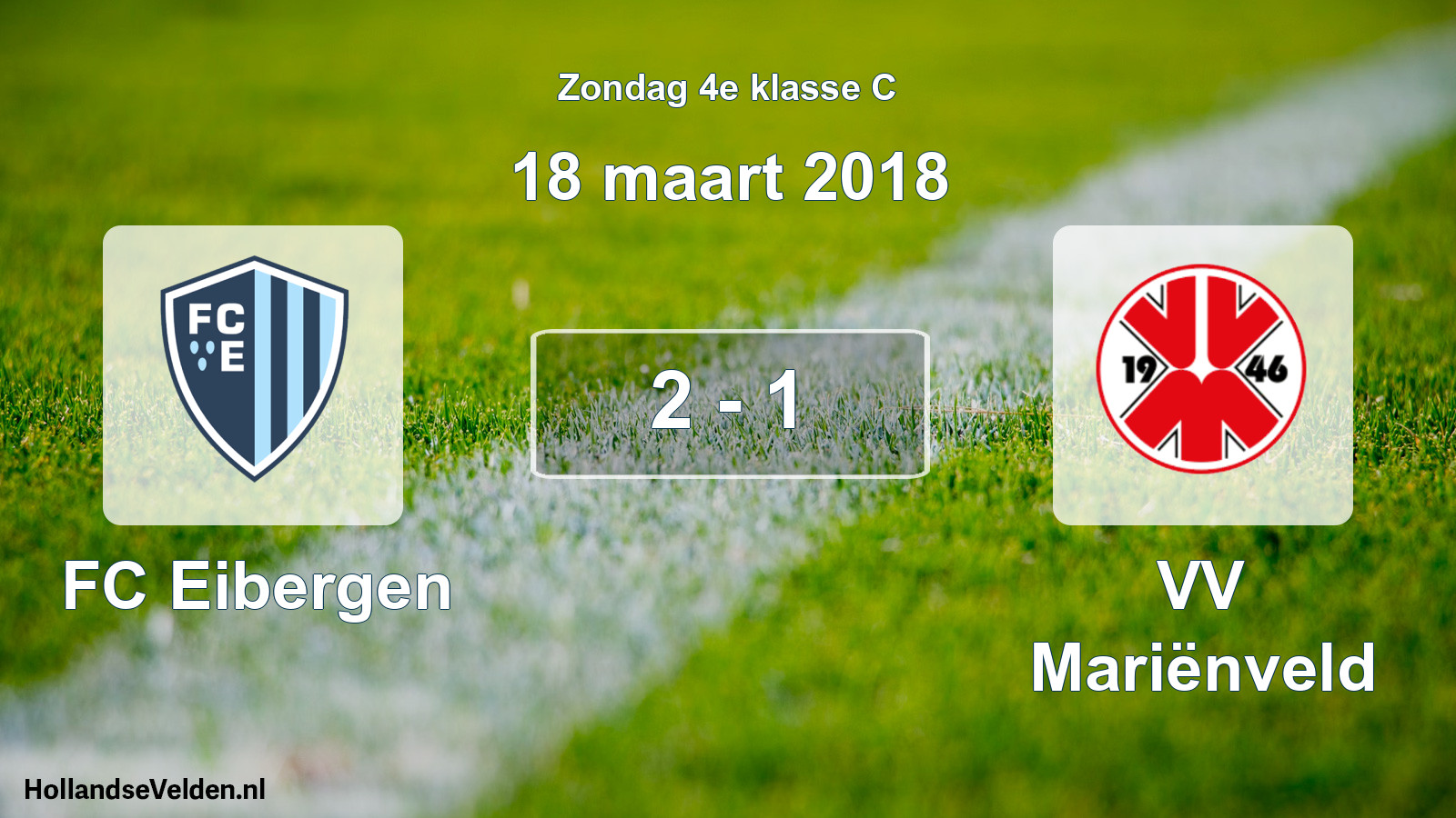 Total number of matches played: FC Eibergen - VV Mariënveld 2 - 1 (18 March 2018)