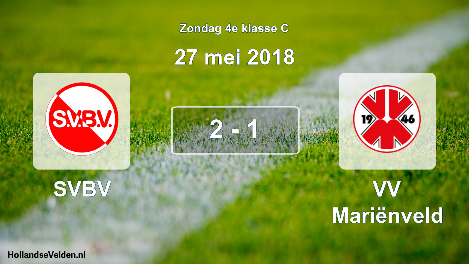 Total number of matches played: SVBV - VV Mariënveld 2 - 1 (27 May 2018)