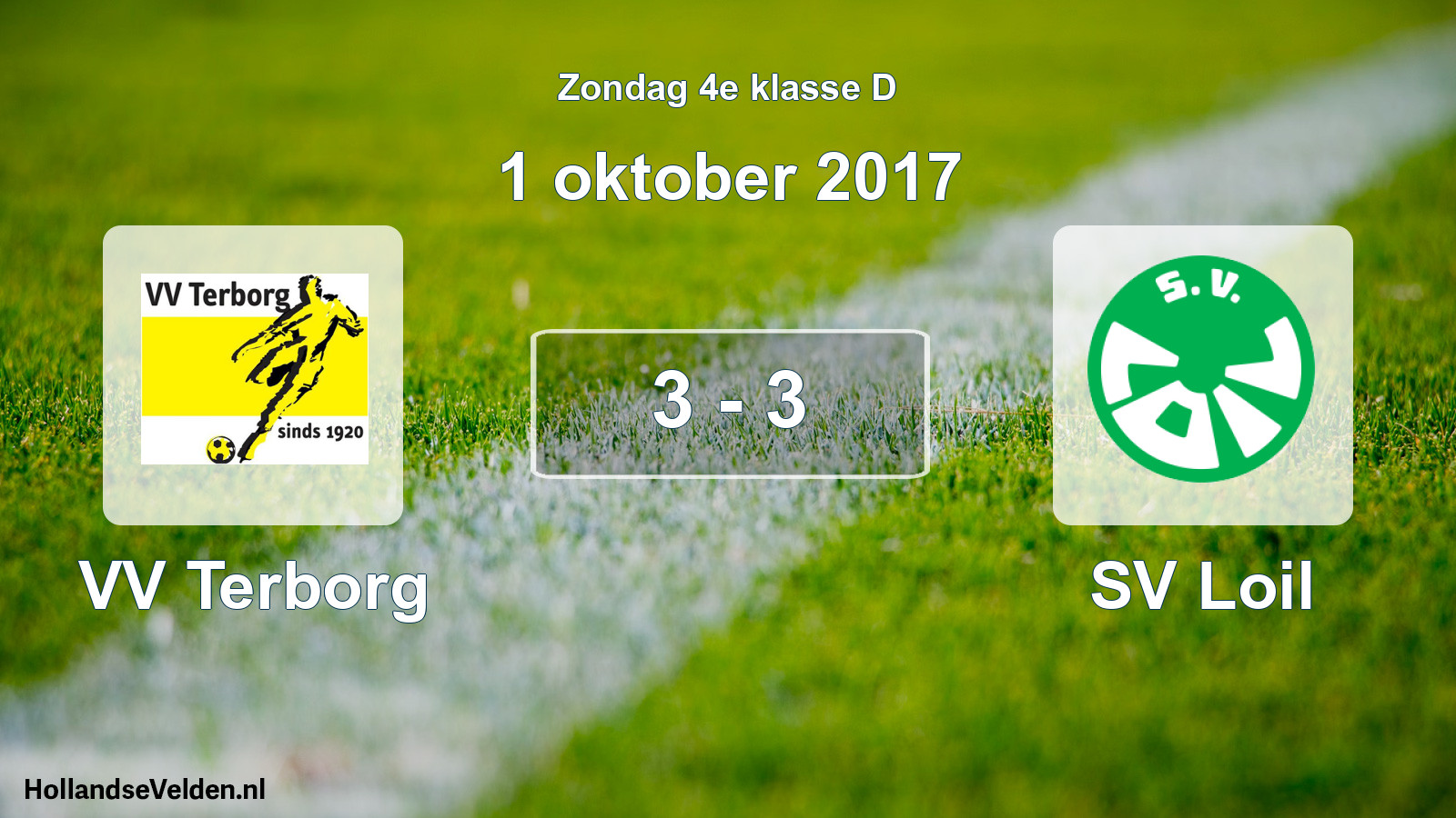 Total number of matches played: VV Terborg - SV Loil 3 - 3 (1 October 2017)