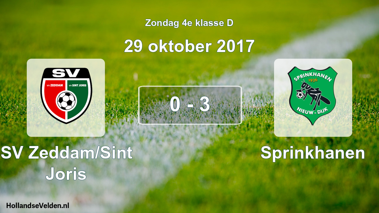 Total number of matches played: SV Zeddam/Sint Joris - Sprinkhanen 0 - 3 (29 October 2017)