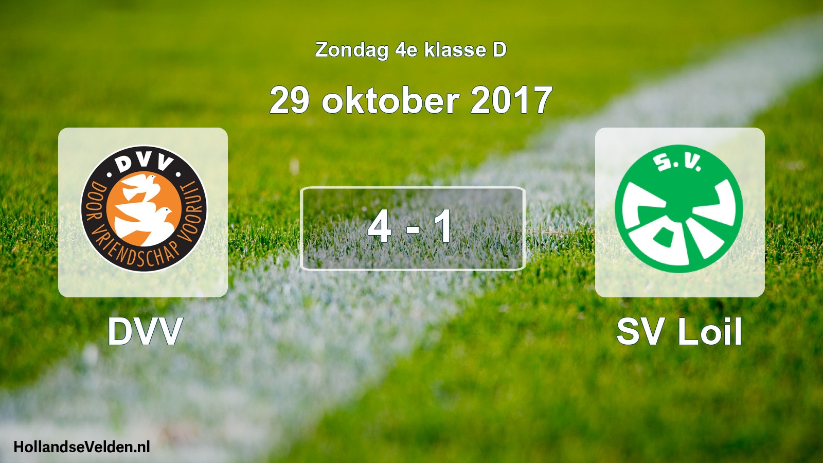Total number of matches played: DVV - SV Loil 4 - 1 (29 October 2017)